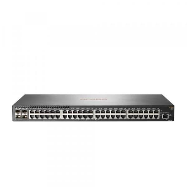 HPE Aruba 2540 48G 4SFP+ Managed Switch 48 x 10-100-1000 + 4 x 10 Gigabit Ethernet - 1 Gigabit Ethernet SFP+...- USED Grå