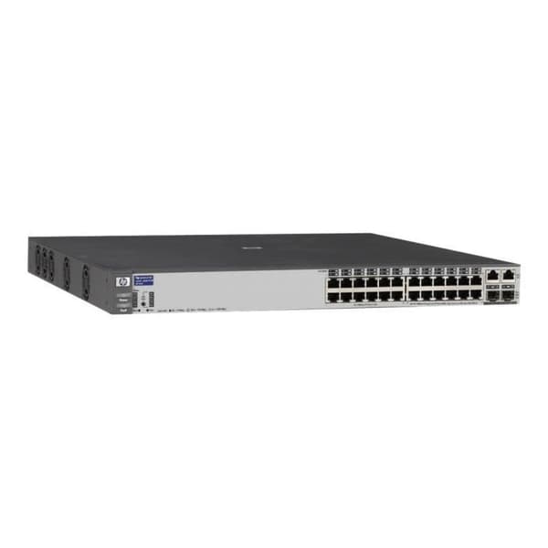 HPE Switch 2626-PWR Managed Switch 24 x 10-100 + 2 x SFP Combo Gigabit PoE Rack Monterbar- REFURBISHED