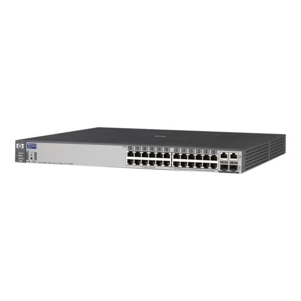 HPE Switch 2626-PWR Managed Switch 24 x 10-100 + 2 x SFP Combo Gigabit PoE Rack Monterbar- REFURBISHED