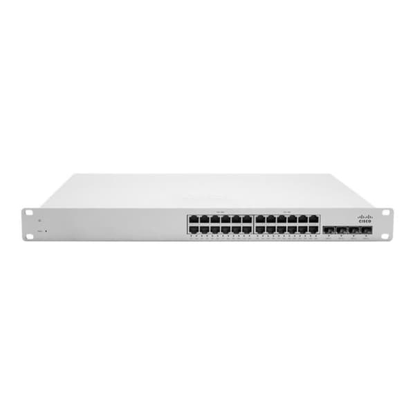 Cisco Meraki Cloud Managed MS220-24 Managed Switch 24 x 10-100-1000 + 4 x SFP Rack Monterbar Vit