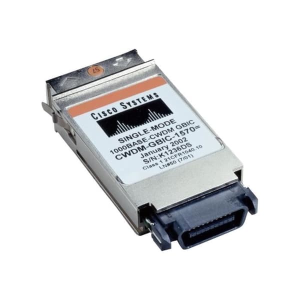 Cisco Gigabit Ethernet 1000Base-CWDM GBIC-sändarmodul Single Mode SC-PC 1570 nm för Catalyst 29XX, 3550 24, 35XX;...