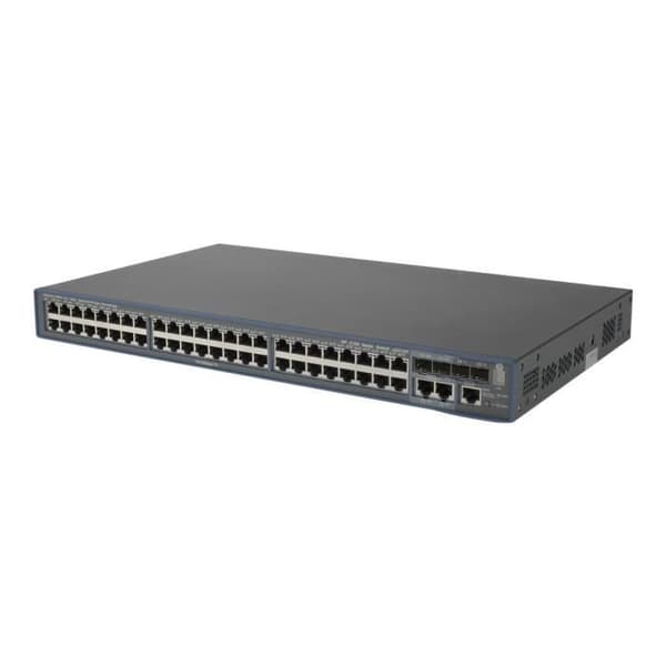 HPE 3100-48 V2 Switch C3 Managed Switch 48 x 10-100 + 2 x Combo Gigabit SFP + 4 x Gigabit SFP Rackmonterbar- USED Grå
