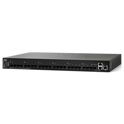 CISCO SX350X-24F-K9-EU 24-PORTAR 10G SFP+ STAPELBAR HANTERAD SWITCH Svart