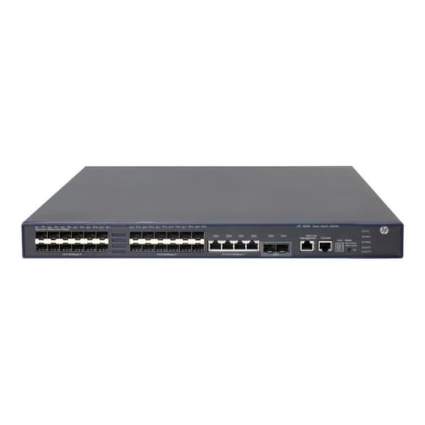 HPE 5500-24G HI TAA-kompatibel switch med 2 gränssnittsplatser C3 Managed Switch 4 x 10-100-1000 + 24 x Gigabit SFP + 2 x 10...- USED
