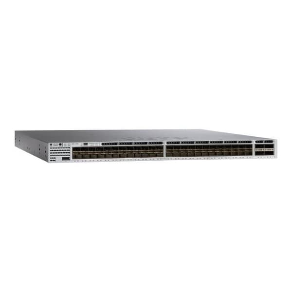 Cisco Catalyst 3850-48XS-E C3 Managed Switch 48 x 1 Gigabit - 10 Gigabit SFP+ + 4 x QSFP+ Desktop, Monterbar...- USED