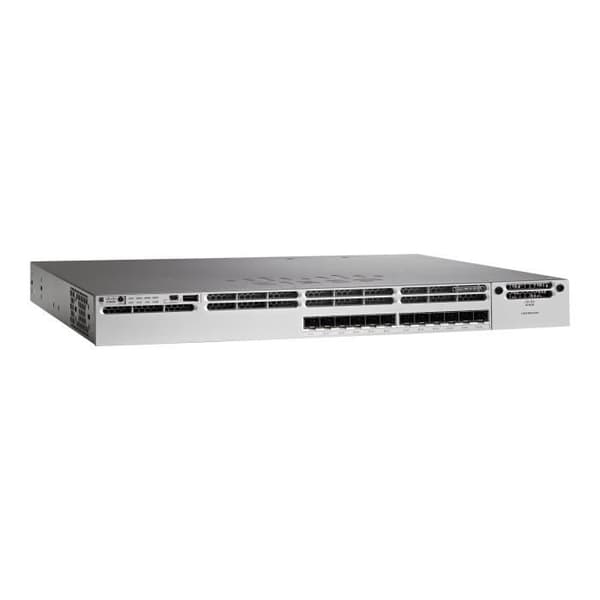 Cisco Catalyst 3850-12XS-S - Switch - C3 - Managed - 12 x 1 Gigabit - 10 Gigabit SFP+ - Desktop, Rackmonterbar