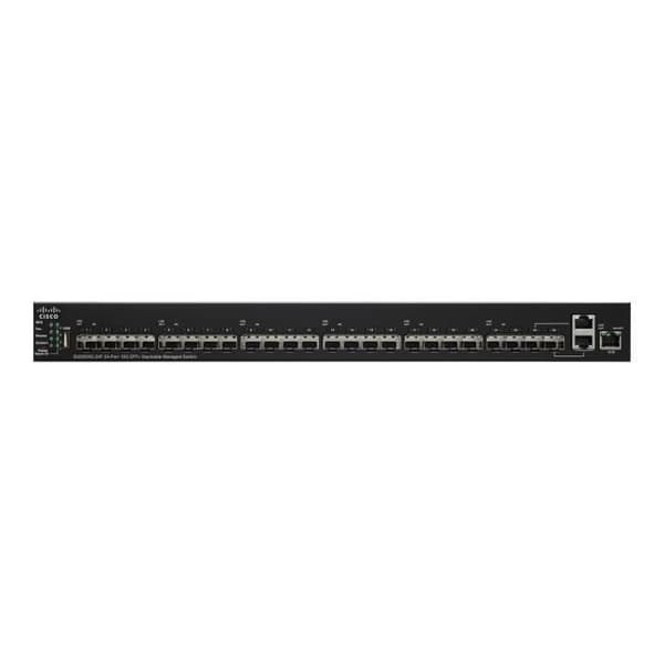 Cisco Small Business SG350XG-24F Managed Switch 22 x 10 Gigabit SFP+ + 2 x 10GBase-T Combo Desktop, monterbar...- USED Svart