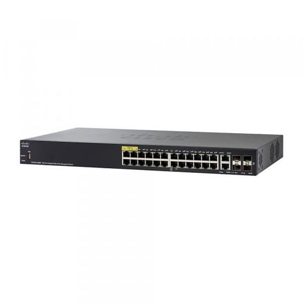 Cisco SG350-28MP-K9 Managed L3 Gigabit Ethernet (10-100-1000) Black Power over Ethernet (PoE)- USED