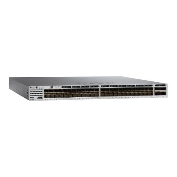 Cisco Catalyst 3850-48XS-S 48 x 1 Gigabit Managed C3 Switch - 10 Gigabit SFP+ + 4 x 40 Gb QSFP+ (Uplink)...- USED Svart, Grå