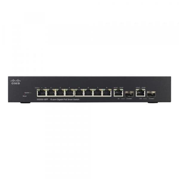 Cisco Small Business SG200-10FP - Switch -... Svart