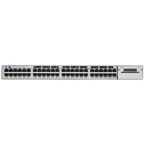 CISCO WS-C3750X-48U-S Switch - Catalyst 3750X 48 PoE IP - Managed - 48 portar - Gigabit Ethernet - Svart