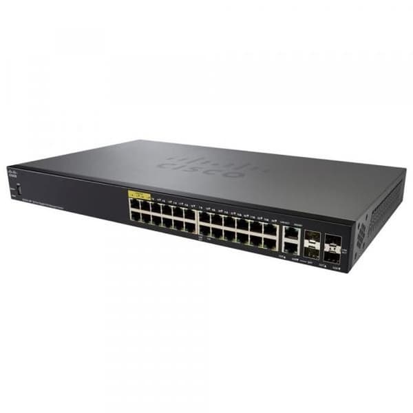 Cisco SG350-28P-K9, Managed, L3, Gigabit Ethernet (10-100-1000), Ethernet-anslutning, stöder ström över denna port (PoE)