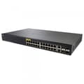 Miniatyrbild 1 av 4: Cisco SG350-28P-K9, Managed, L3, Gigabit Ethernet (10-100-1000), Ethernet-anslutning, stöder ström över denna port (PoE)- USED