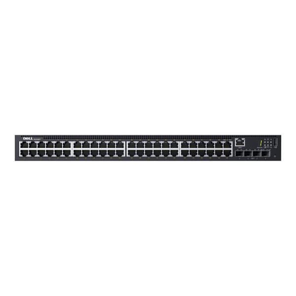 DELL Networking Switch N1548P - C2+ - Managed - 48 x 10/100/1000 + 4 x 10 Gigabit SFP+ - Rackmonterbar - PoE+ (30,8 W)