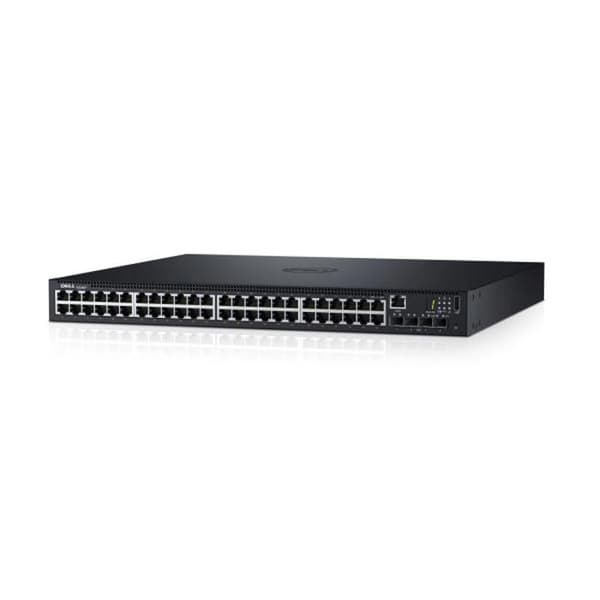 DELL Networking Switch N1548P - C2+ - Managed - 48 x 10/100/1000 + 4 x 10 Gigabit SFP+ - Rackmonterbar - PoE+ (30,8 W)
