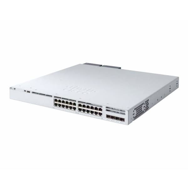 cisco catalyst 9300l 24p datanätverk väsentligheter 4x1g uplink svart svart svart- USED Grå