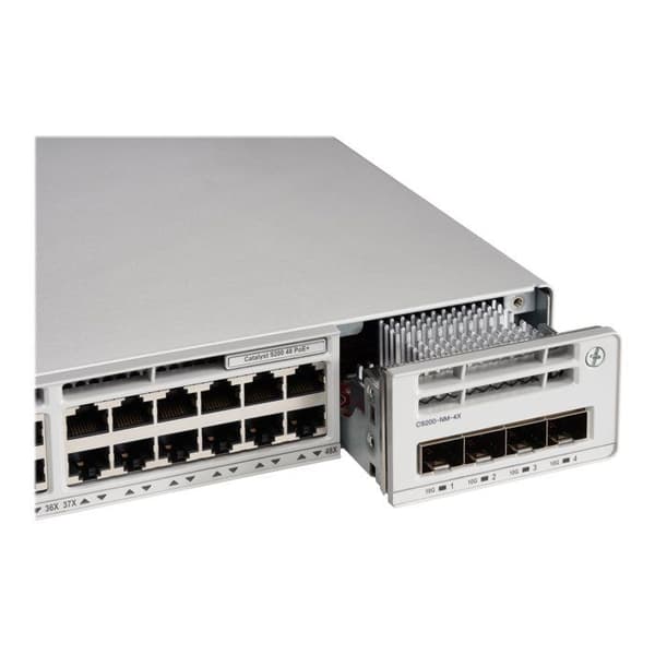 CISCO Catalyst 9200 staplingsbar smart switch - 48 portar - PoE+ - DNA-stöd- USED Grå