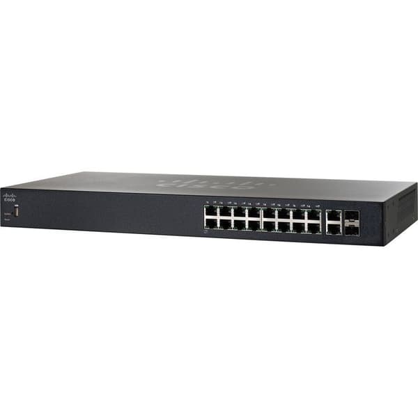 Switch - Cisco - SG250-18 - 16 x 10/100/1000 - 2 x Gigabit Ethernet - Intelligent, Rackbar.