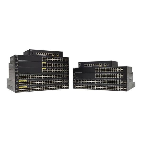 Cisco Small Business SF350-24P C3 Managed Switch 24 x 10-100 (PoE+) + 2 x Gigabit Ethernet combo - Gigabit SFP + 2 x Gigabit...- USED