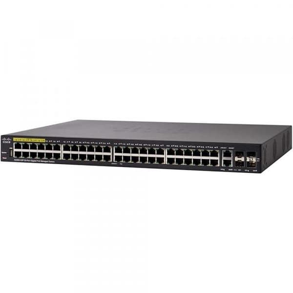 Cisco Small Business SG350-52P 48 x 10-100-1000 (PoE+) Managed C3 Switch + 2 x Combo Gigabit SFP + 2 x Monterbar...