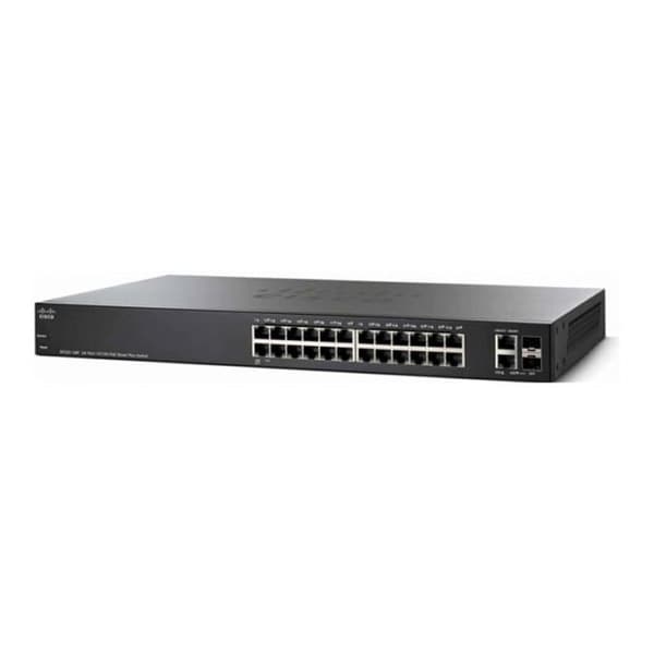 Cisco SG250X-24, Managed, L2-L3, Rack Mount, 1U Svart