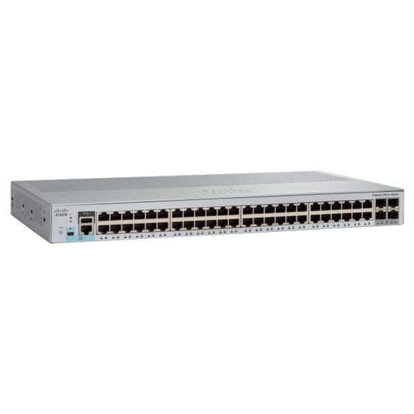 Cisco Catalyst WS-C2960L-48TQ-LL - 48-portars 10/100/1000 Mbps hanterad switch + 4 SFP+ portar (Kategori: Switch) Grå