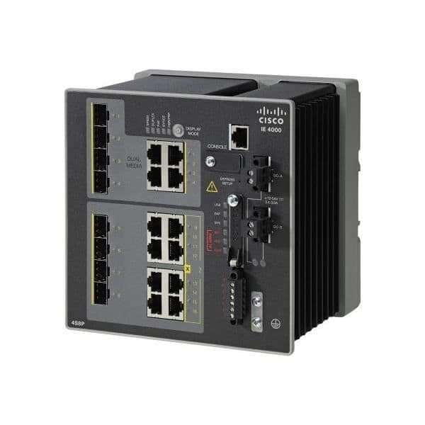 Cisco IE-4000-4GC4GP4G-E switch - 4 Gigabit Ethernet-portar - 4 Gigabit PoE-portar - 4 SFP-portar
