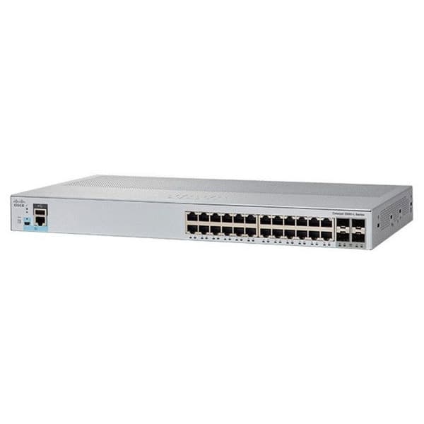 Switch - Cisco - WS-C2960L-24TS - 24 portar 10/100/1000 Mbps - 4 portar SFP - Gigabit Ethernet- USED