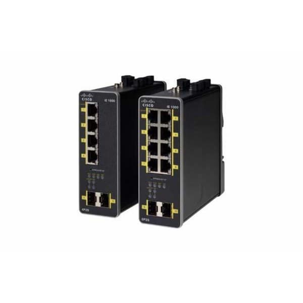 PoE L2 GUI Switch IE-1000 - CISCO - 2GE SFP + 4 FE kopparportar - Svart