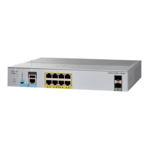 Cisco Catalyst 2960L-8PS-LL Managed Switch 8 x 10-100-1000 + 2 x Gigabit SFP (Uplink) Desktop, Monterbar...- USED