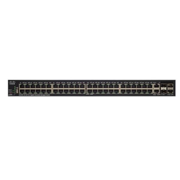 Cisco SG350X-48MP, Managed, L3, Gigabit Ethernet (10-100-1000), Ethernet-anslutning, stöder ström över denna port (PoE)- USED