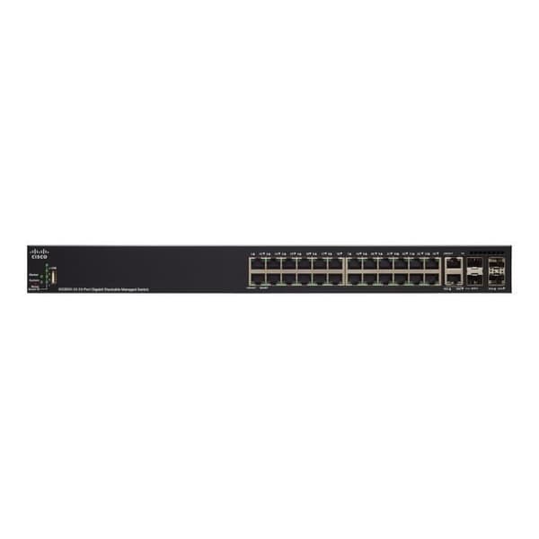 Cisco Small Business SG350X-24MP Managed Switch 24 x 10-100-1000 (PoE+) + 2 x combo 10 Gigabit SFP+ + 2 x 10 Gigabit SFP+...- USED