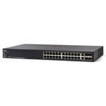 Cisco SF550X-24P - Small Business-hanterad switch 24 PoE+-portar 10/100 4 portar 10 Gigabit Ethernet (2 x 10GBase-T/SFP blandat