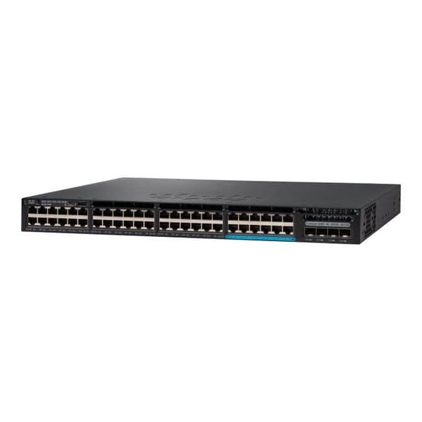 Cisco Catalyst 3650-48PS-S C3 Switch Managed 48 x 10-100-1000 (PoE+) + 4 x SFP Desktop, Rackmonterbar PoE+...