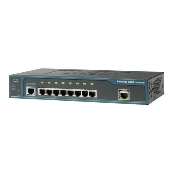 Cisco Catalyst 2960-8TT-L 8-portar + 1-ports switch Svart