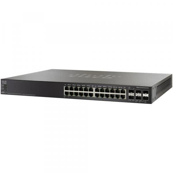 Switch - Cisco - SG500X-24-K9 - Managed - L2/L3 - 24 portar - Gigabit Ethernet Svart