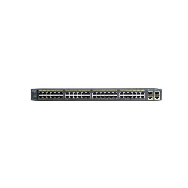 Switch - CISCO - WS-C2960+48PST-L - 48 portar - Intelligent Switch-Plattform - Gigabit Ethernet Svart