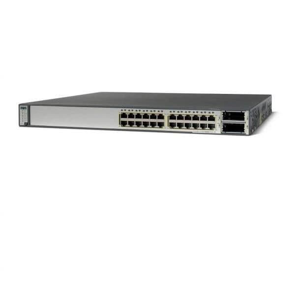 Switch - Cisco - WS-C3750E-24TD-SD - 24 portar - Gigabit Ethernet Grå