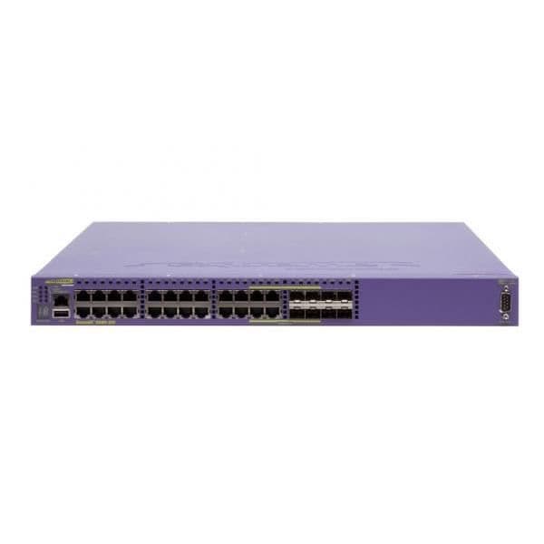 Switch - Extreme Networks - Summit X460-24t - 24 Gigabit Ethernet-portar - 8 SFP-portar - Staplingsbar- REFURBISHED Svart, Lila