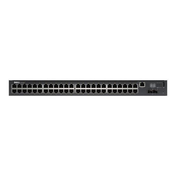 Dell Networking N2048P C2+ Switch Managed 48 x 10-100-1000 + 2 x 10 Gigabit SFP+ Rack Mountable PoE+