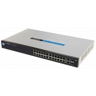 Cisco SLM224P 24-portar 10/100 + 2-portars Gigabit Smar- USED Silver