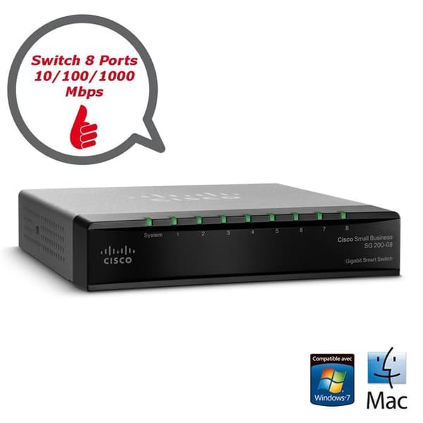 Cisco SLM2008T 8-portars Gigabit Smart Switch- USED