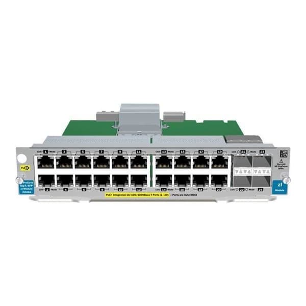 HP 20-portars 10-100-1000 PoE+-modul - 4 Mini-GB...