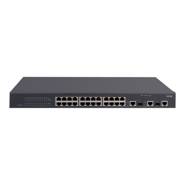 HP A3100-24 DC EI Switch - 24 portar - C4 - Managed - Rackmonterbar - DC spänning Svart