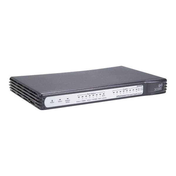 HP V1900-8G switch - 8 Gigabit Ethernet-portar - Managed - Flow control - Layer 2 switching - QoS- REFURBISHED
