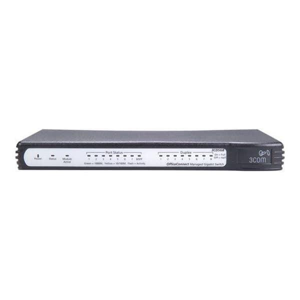 HP V1900-8G switch - 8 Gigabit Ethernet-portar - Managed - Flow control - Layer 2 switching - QoS- REFURBISHED