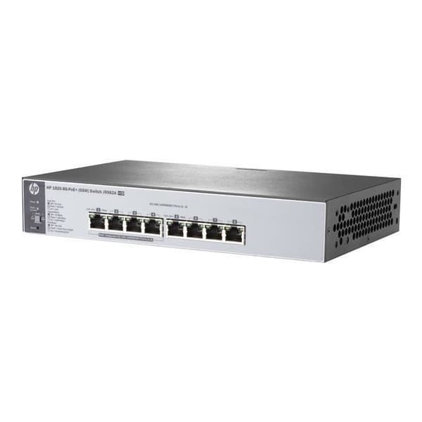 HPE 1820-8G-PoE+ (65W) 8-portars Hanterbar Ethernet-switch - 2 lager stöds - Twisted Pair Grå
