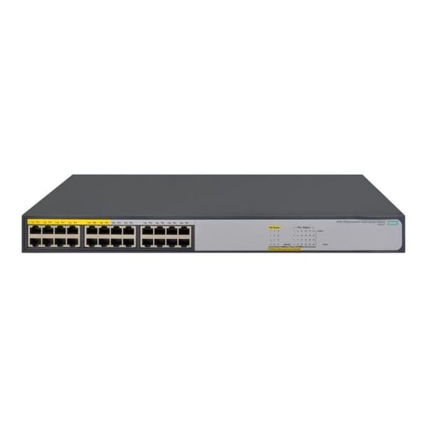 HPE 1420-24G-PoE+ (124W) Switch Unmanaged Switch 12 x 10-100-1000 (PoE+) + 12 x 10-100-1000 Desktop,...- USED
