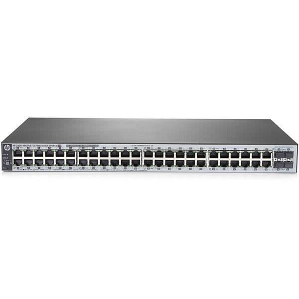 HPE ARUBA Switch 1820-48G-PoE+ (370W) - Managed - 24 x 10/100/1000 + 4 x Fast Ethernet/Gigabit SFP + 24 x 10/100/1000 (PoE+) Grå