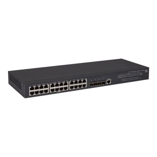 HPE ARUBA 5130-24G-4SFP+ EI Switch - C3 - Managed - 24 x 10/100/1000 + 4 x 10 Gigabit Ethernet / 1 Gigabit Ethernet SFP+- REFURBISHED